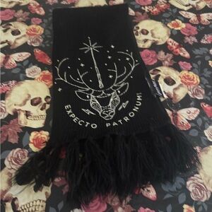 Black Expecto Patronum Deer Scarf